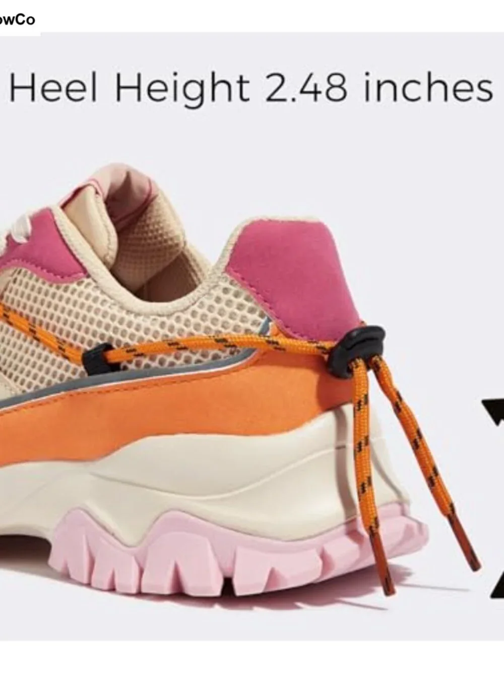 Platform Fashion Sneakers Retro Colorblock Lace-Up Chunky Casual Walking Shoes